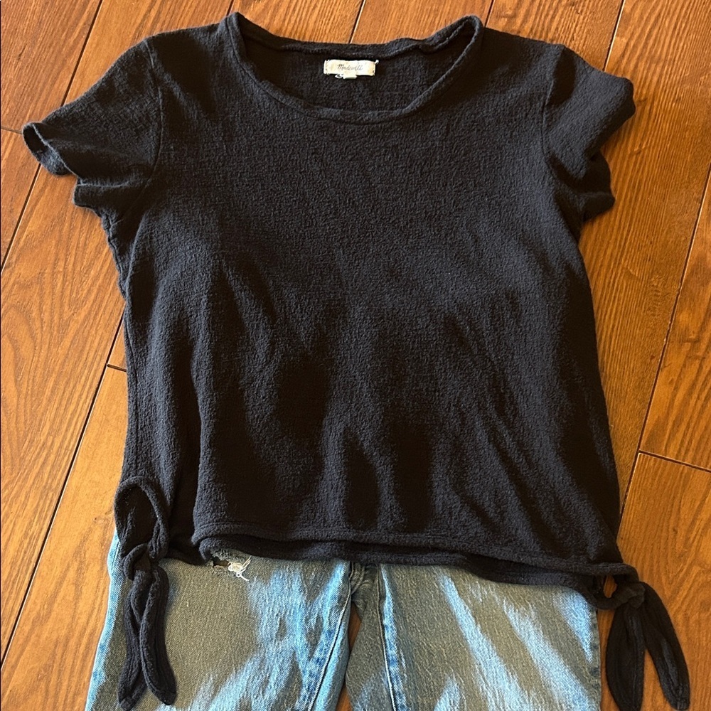 Madewell Black Short Sleeve Women's Top